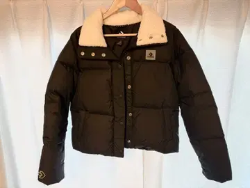 [한국] CONVERSE 플리스 옷깃 다운 자켓 블랙