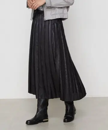 [ 미사용 새상품급 ] 플리츠 스커트 블랙 9호