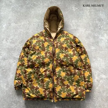 [ KARL HELMUT ] 칼 헬무트 리버서블 다운 자켓 곰 올 패턴