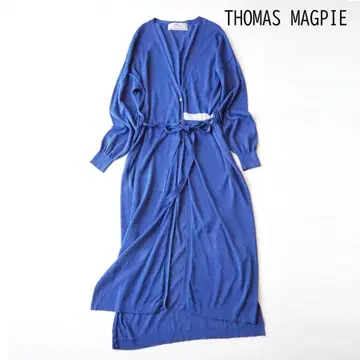 THOMAS MAGPIE 토마스 맥파이 롱 가디건 블루 38