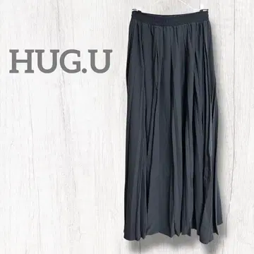 미사용 새상품 HUG.U 톨 사이즈 플리츠 스커트 다크 그레이