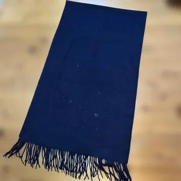 캐시미어 100% 네이비 스톨 은은한 스팽글 장식