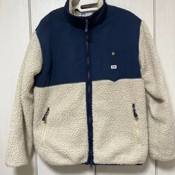 Lee 플리스 자켓 네이비/크림