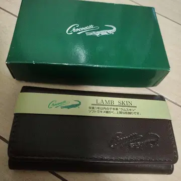 미사용 새상품 크로커다일 램스킨 4연 키케이스 브라운