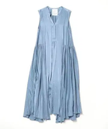 chaos 대인기 워셔블 샌딩 실크 원피스 블루