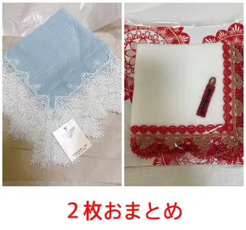 치카자와 레이스 레이스 손수건 2개 세트