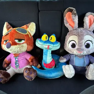 주토피아2 슈퍼 라지 봉제 인형 닉, 주디, 게리 3종 세트