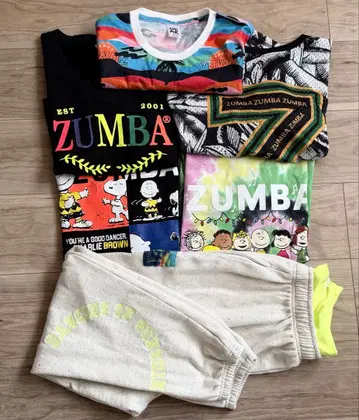 ZUMBA 의류 세트 상의 5벌 스웨트 1벌