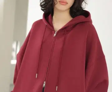 렙심 퍼프에어 ZIPBIG 후디 레드 빨간색