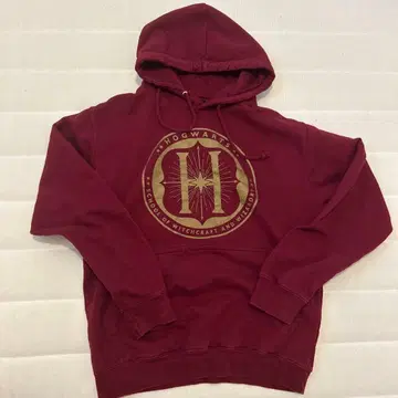 HOGWARTS 후드티 90s 버건디