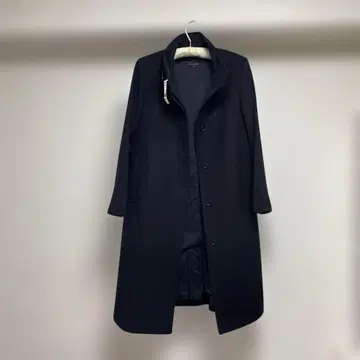 23구 캐시미어 혼방 블랙 롱 코트 사이드 포켓 ( 2024년도 )