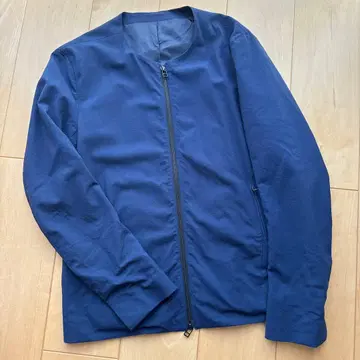 STUDIOUS 네이비 집업 자켓 노카라 점퍼 3