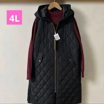 스타일업 슬림 퀼팅 롱 베스트 4L