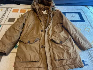 브라운 후드 부착 모즈 코트 (후드)는 탈부착 가능