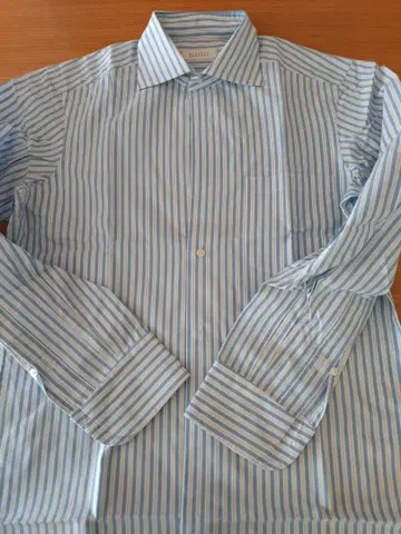 BARNEYS NEW YORK 긴팔 셔츠 블루 화이트 스트라이프