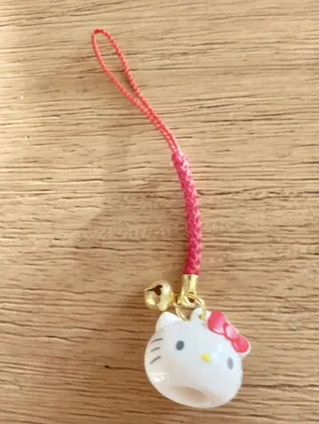 새상품, 미사용, 헬로키티 스트랩 화이트 핑크