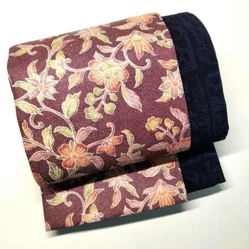 꽃 사라사 한 폭 코부쿠로 오비 긴 길이