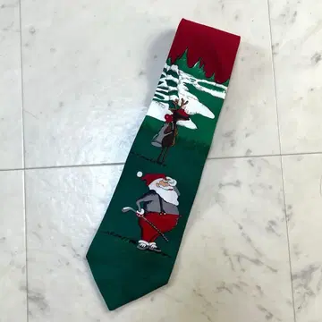 컨디션 최상 빈티지 넥타이 크리스마스 산타 골프 루돌프 캐디