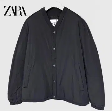 ZARA 노카라 자켓 블루종 다운 가디건 블랙 M