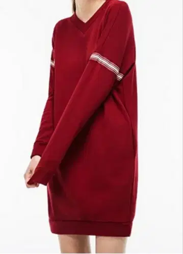 코튼 크레이프 플리스 스웨트 셔츠 드레스 LACOSTE