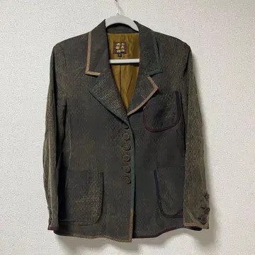 오시마 명주 미술관 실크 진흙 염색 자켓 11호 여성용