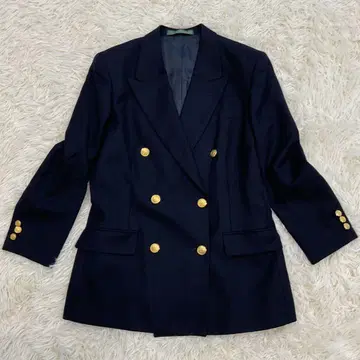 컨디션 최상 NEW YORKER 뉴요커 네이비 더블 골드 버튼 9호