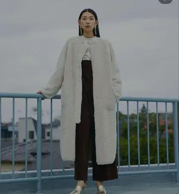 아메리 롱 코트 리버서블 보아 코트 ameri vintage