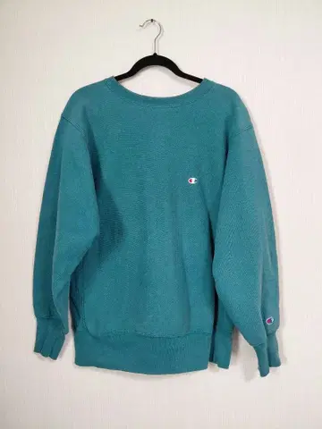 [ Champion ] 리버스 위브 90s USA제 자수 택 그린 L