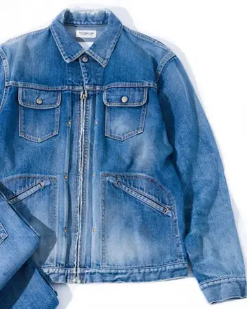 Ron Herman DENIM 브로큰 데님 지퍼 자켓