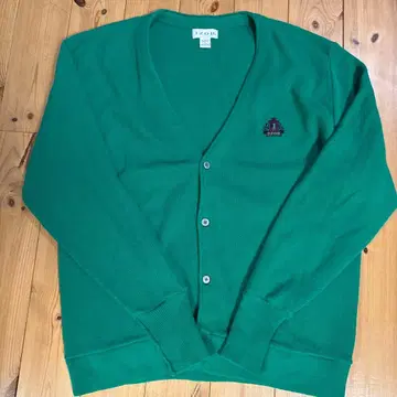 90년대 빈티지 IZOD 아크릴 가디건 그린