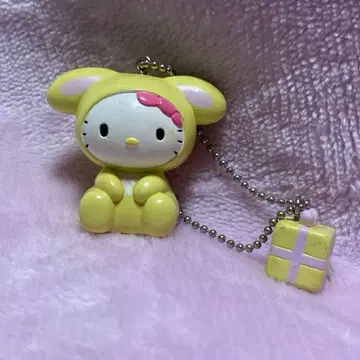 헤이세이 레트로 2004 곰 인형옷 키티 마스코트 키체인 피규어