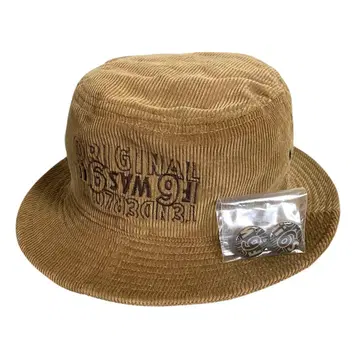 미사용 새상품 텐더 로인 버킷 햇 코듀로이 브라운 골드