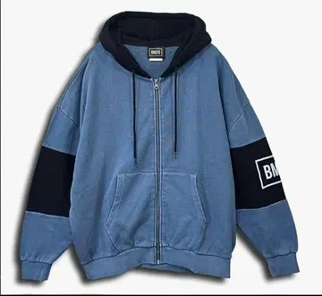 BMSG 투톤 집업 후드티 OVER 사이즈