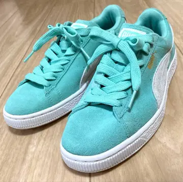PUMA 민트 그린 스웨이드 스니커즈 여성용