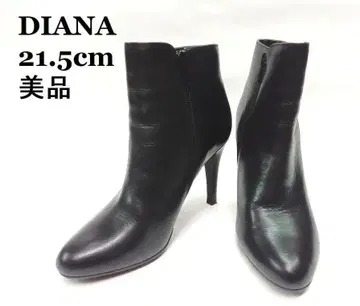 새상품급 DIANA /다이애나 블랙 /블랙 숏부츠 21.5cm