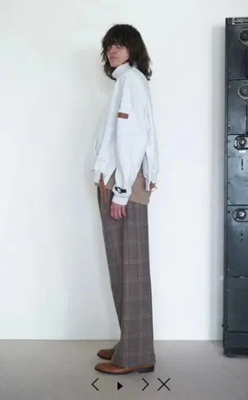 SUNSEA 체크 스트레이트 팬츠 사이즈 2