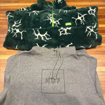 HUF 플리스 버거 지퍼 & 후드티