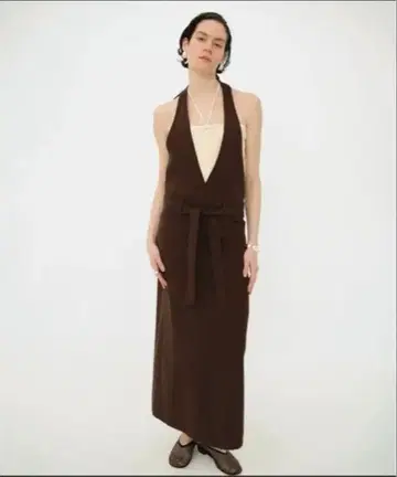 [ clane ] HALTER NECK LOW WAIST ONEPIECE