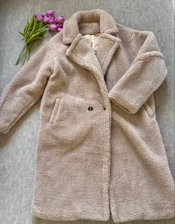 [미사용 새상품] LiLiRena 테디베어 코트 경량판 베이지