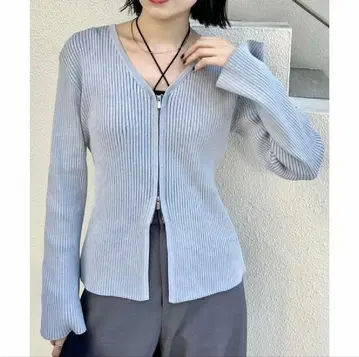 mystic WZIP 리브 가디건