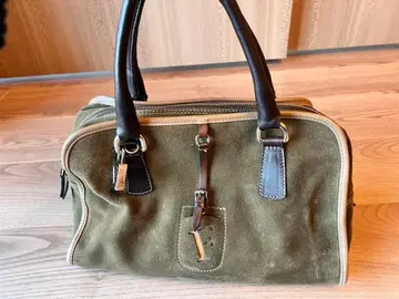 FURLA 올리브 스웨이드 핸드백