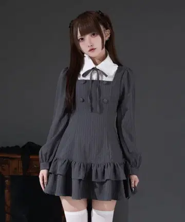 Pal elfy 클래시컬 셔츠 레이어드 원피스