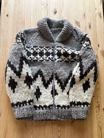 빈티지 카우친 스웨터 70s 80s 카나타 텐더 로인