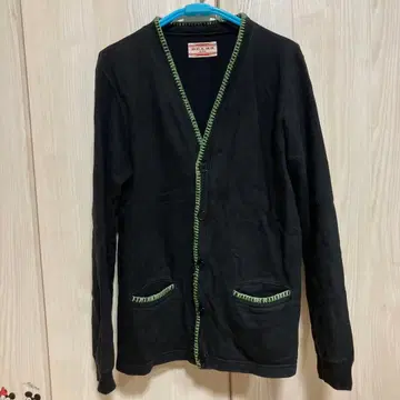 BEAMS 블랙 맨투맨 가디건 M