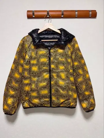 유니클로 쿠사마 야요이 콜라보 다운 자켓 리버서블 호박