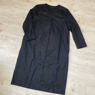 새상품급 23구 V넥 원피스 7부 소매 38 사이즈 다크 그레이