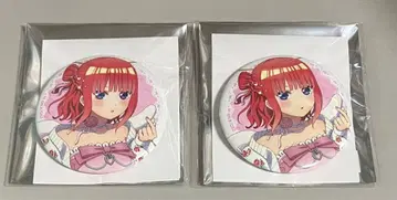 5등분의 신부 트리 빌리지 엔젤 리본 캔뱃지 나카노 니노 2개 세트