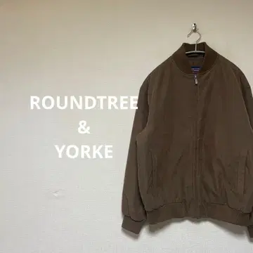 ROUNDTREE&YORKE 페이크 스웨이드 자켓 브라운