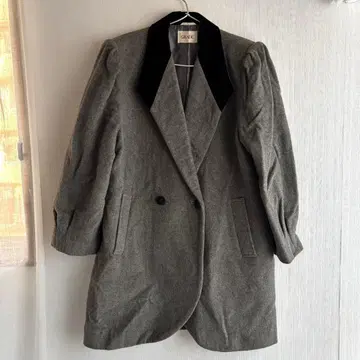 구제 의류 퍼프 슬리브 코트