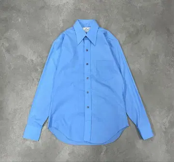 [ 새상품급 ] 70s 빅 옷깃 셔츠 파랑 블루